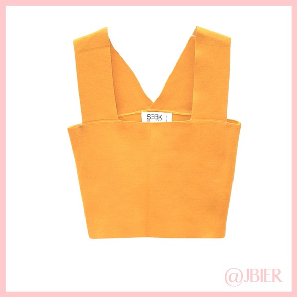 SEEK Yellow Crop Top - Picture 2 of 4